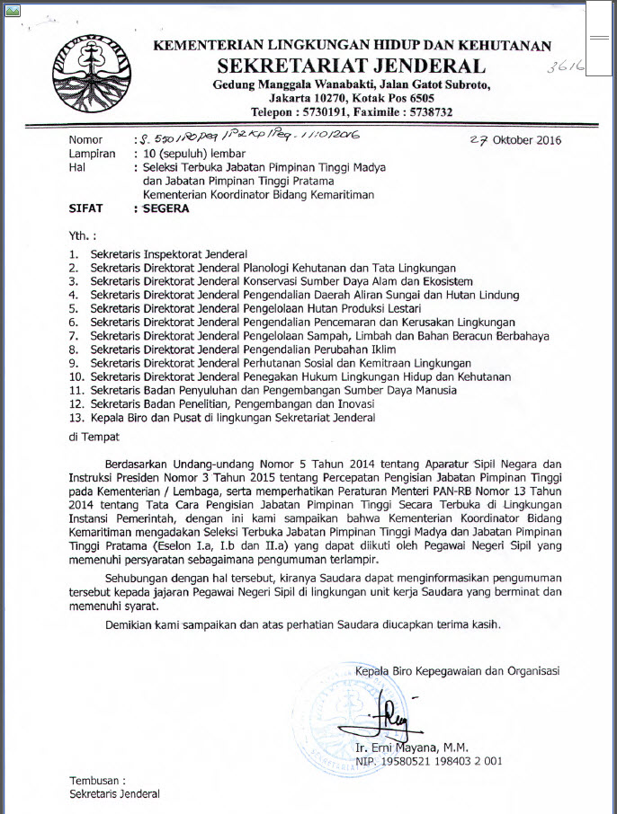Seleksi Terbuka Jabatan Pimpinan Tinggi Madya dan Jabatan Pimpinan Tinggi Pratama Kementerian Koordinator Bidang Kemaritiman