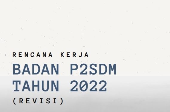 Sumplemen Renja Badan P2SDM Tahun 2022